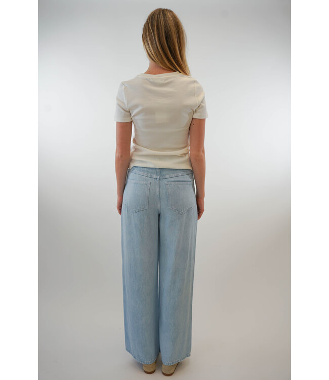 BASIC APPAREL LUDMILLA SS O-NECK GOTS 330 WHISPER WHITE