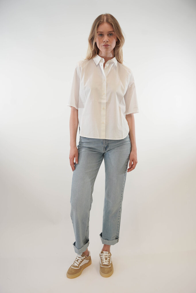 Basic Apparel BASIC APPAREL SILJE SS SHIRT 423 BRIGHT WHITE