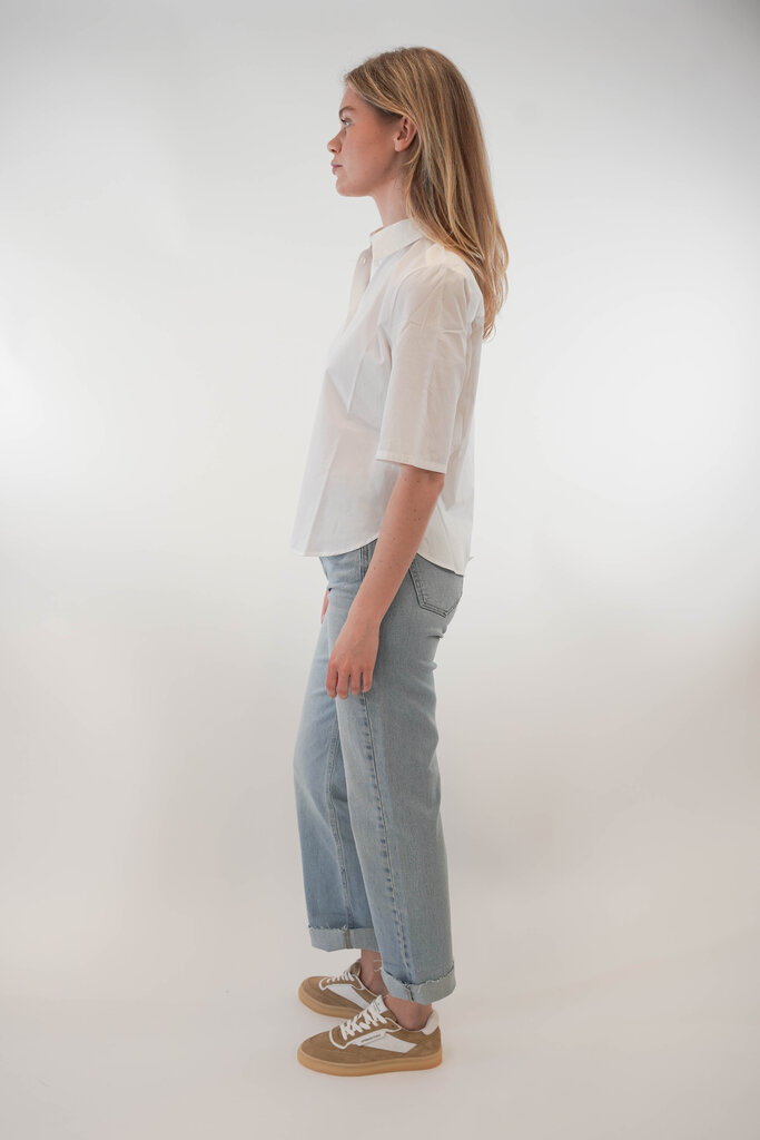 Basic Apparel BASIC APPAREL SILJE SS SHIRT 423 BRIGHT WHITE