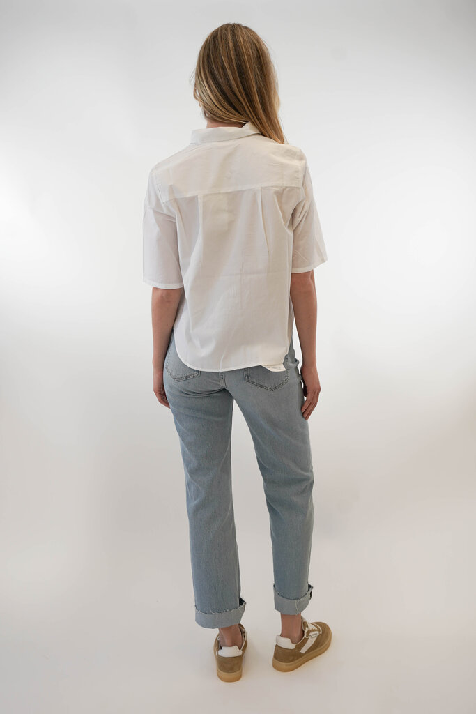 Basic Apparel BASIC APPAREL SILJE SS SHIRT 423 BRIGHT WHITE