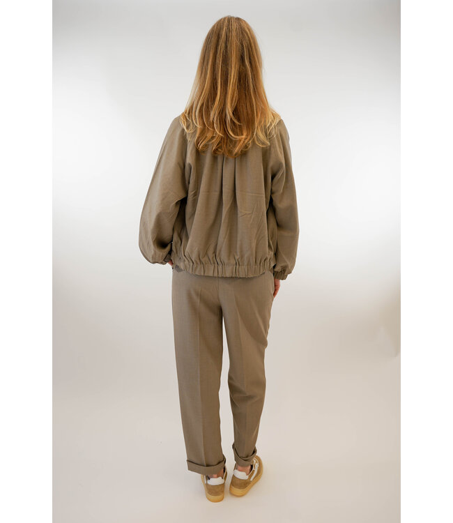 WITH BLACK VANILLA BOMBER JACKET TAUPE