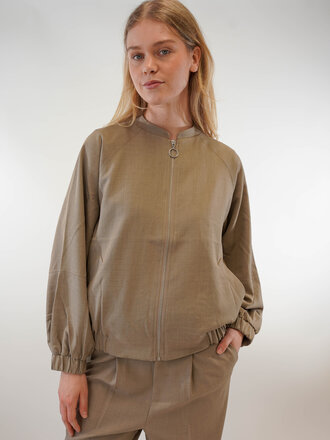 WITH BLACK WITH BLACK VANILLA BOMBER JACKET TAUPE