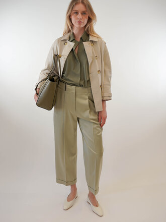 Alter Ego ALTER EGO SHORT LEATHER TRENCHCOAT