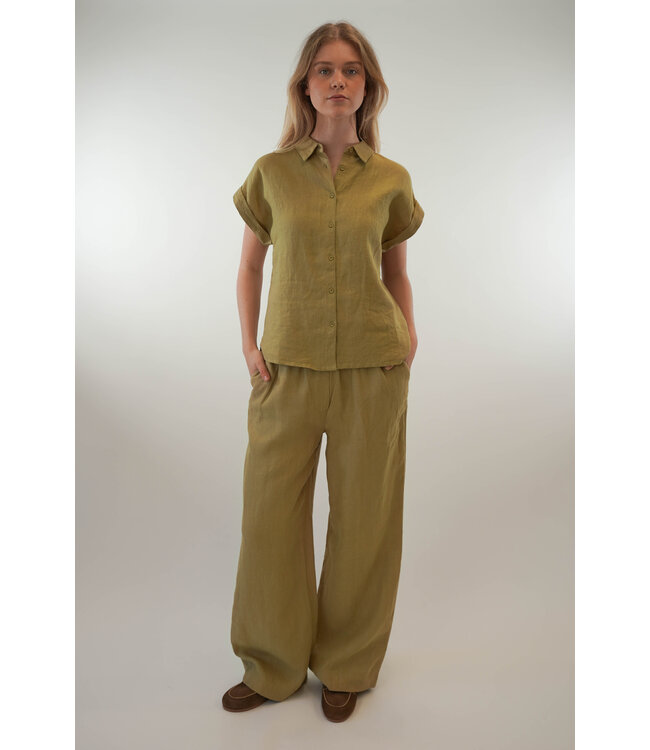 CIRCLE OF TRUST CHERYL BLOUSE Olive gray