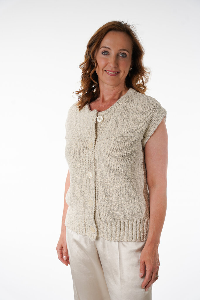 Natan NATAN GILET COURT 102 BLANC CASSE