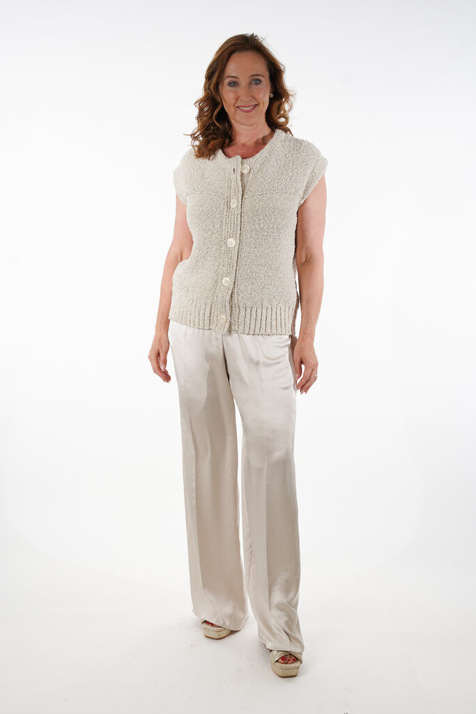 Natan NATAN GILET COURT 102 BLANC CASSE