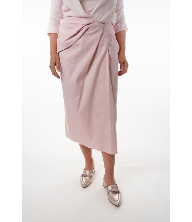 NATAN JUPE DRAPEE 132 ROSE PALE