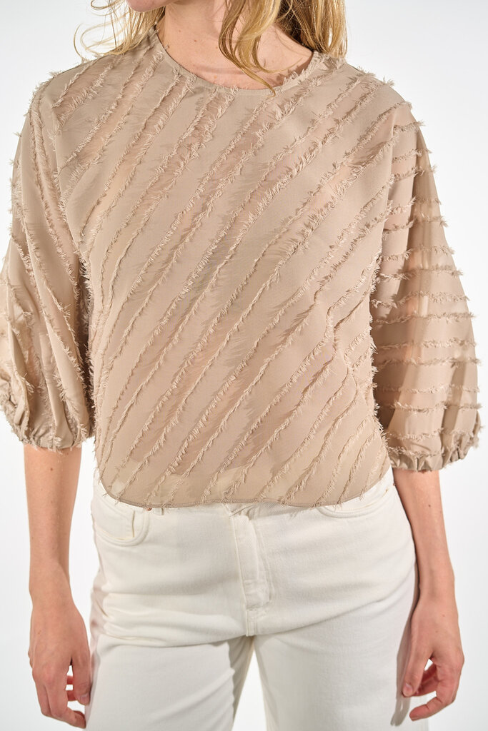 Dante 6 DANTE 6  BALLOON SLEEVE TOP TIMELESS TAUPE 1710