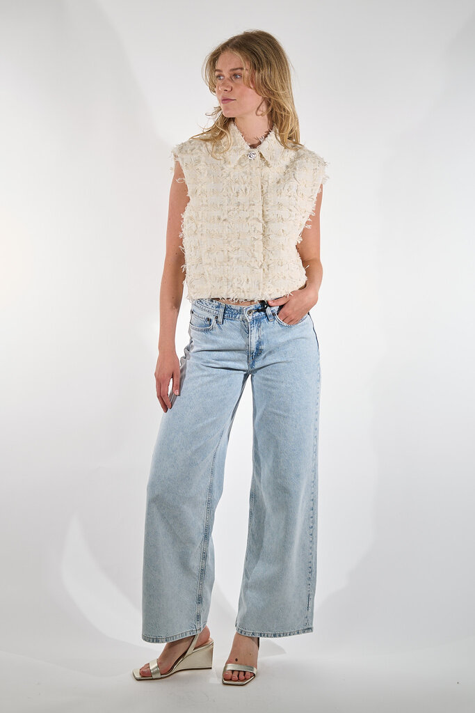 Dante 6 DANTE 6 ZOLY JACQUARD WAISTCOAT BUTTER CREAM 1175