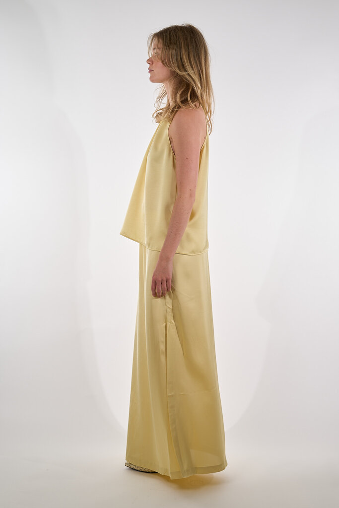 Dante 6 DANTE 6  DIMAL SATIN MAXI SKIRT LIMONCELLO 2160