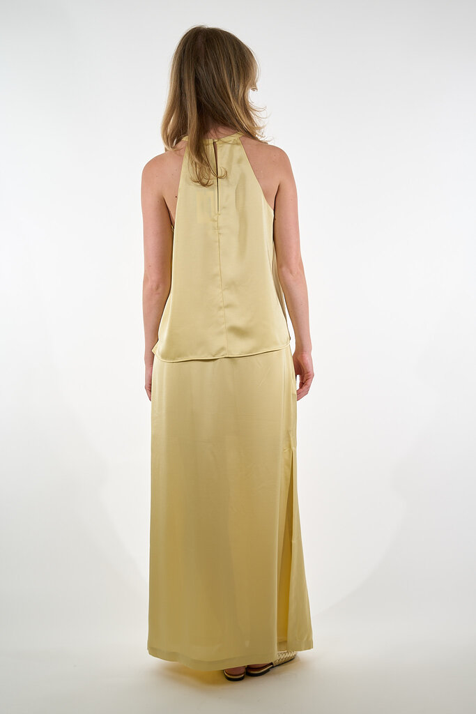 Dante 6 DANTE 6  DIMAL SATIN MAXI SKIRT LIMONCELLO 2160