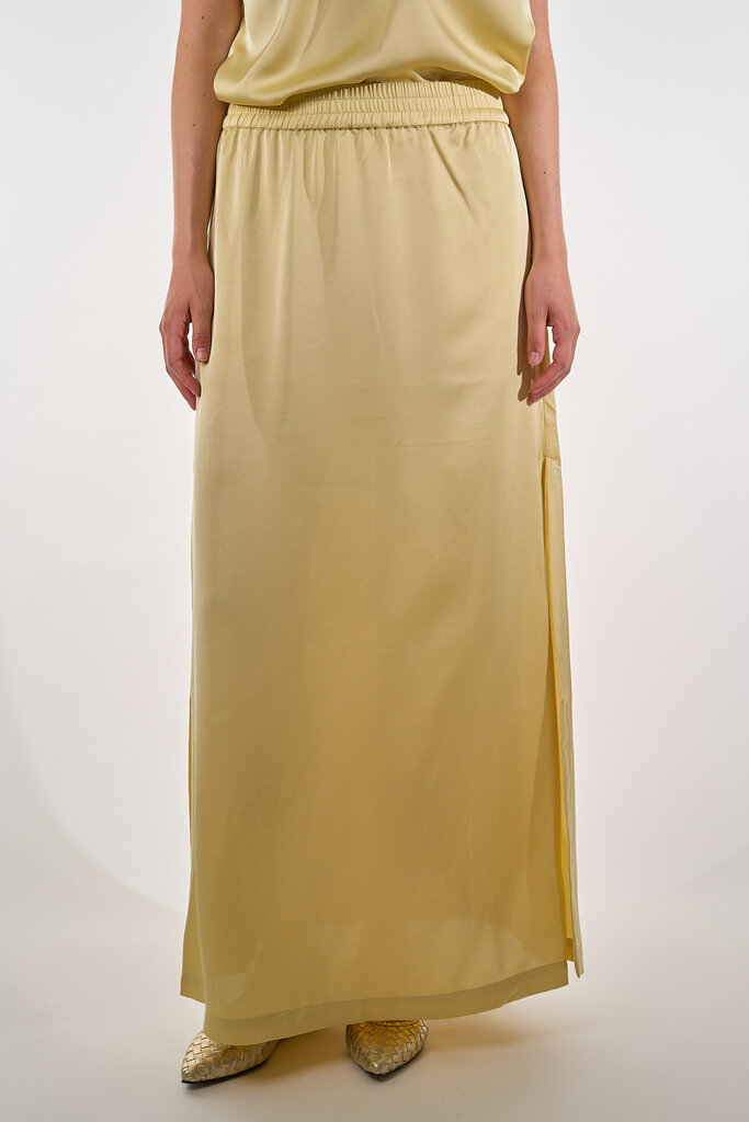 Dante 6 DANTE 6  DIMAL SATIN MAXI SKIRT LIMONCELLO 2160