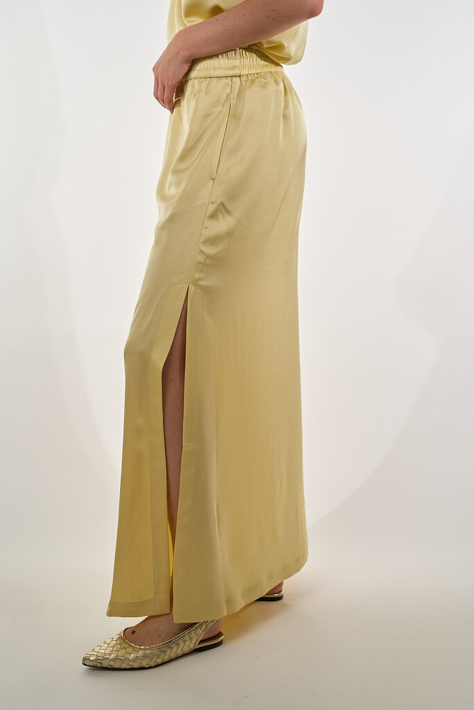 Dante 6 DANTE 6  DIMAL SATIN MAXI SKIRT LIMONCELLO 2160