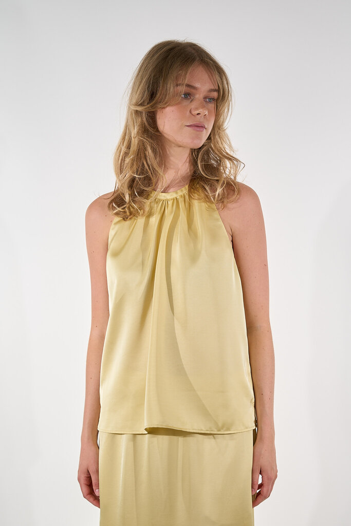 Dante 6 DANTE 6  ELODY SATIN HALTER TOP LIMONCELLO 2160