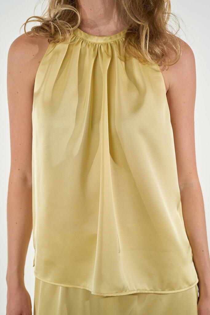 Dante 6 DANTE 6  ELODY SATIN HALTER TOP LIMONCELLO 2160