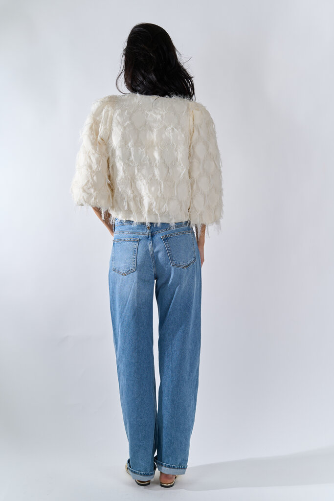 Aaiko AAIKO EVIE FRINGE PES 482 LES BLANCS