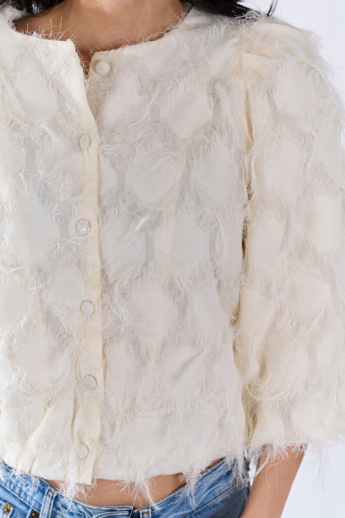 Aaiko AAIKO EVIE FRINGE PES 482 LES BLANCS