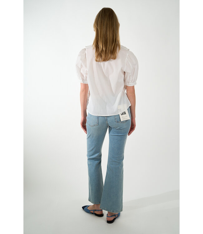 ESSENTIEL ANTWERP HAMADEUS RUFFLE DETAIL SHIRT WHITE WH00