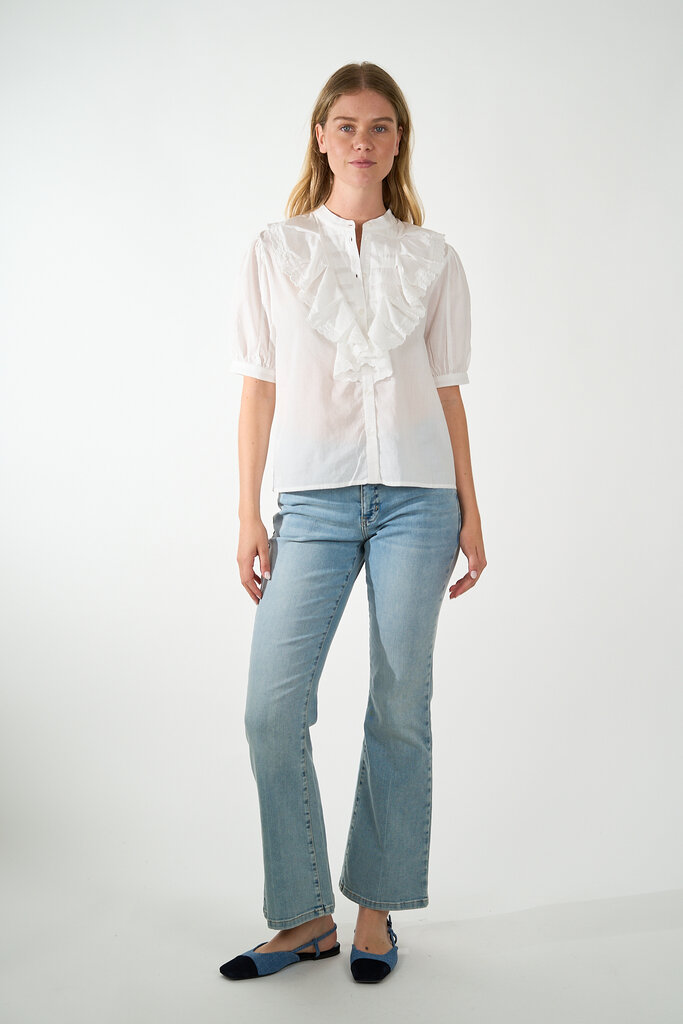 ESSENTIEL ANTWERP ESSENTIEL ANTWERP HAMADEUS RUFFLE DETAIL SHIRT WHITE WH00