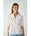 ESSENTIEL ANTWERP HAMADEUS RUFFLE DETAIL SHIRT WHITE WH00