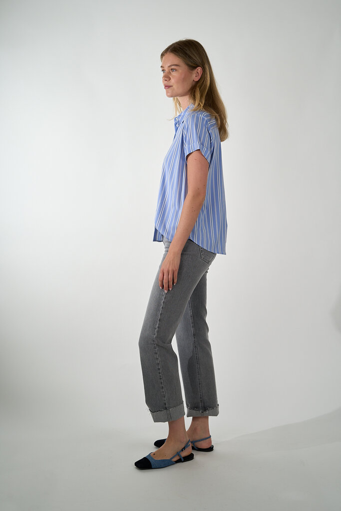 Samsoe & Samsoe SAMSOE SAMSOE MAJAN SHIRT SS BLUE ST