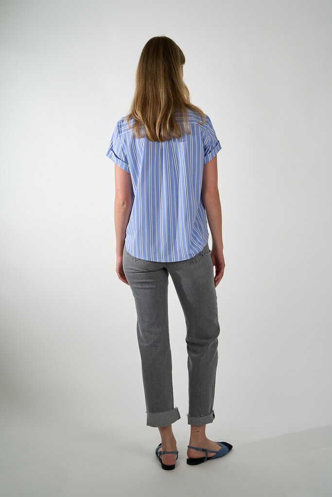 Samsoe & Samsoe SAMSOE SAMSOE MAJAN SHIRT SS BLUE ST