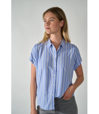 Samsoe & Samsoe SAMSOE SAMSOE MAJAN SHIRT SS BLUE ST