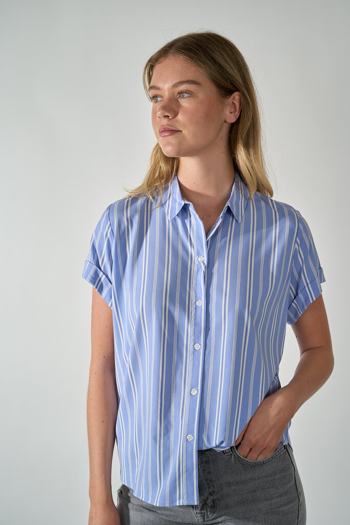Samsoe & Samsoe SAMSOE SAMSOE MAJAN SHIRT SS BLUE ST