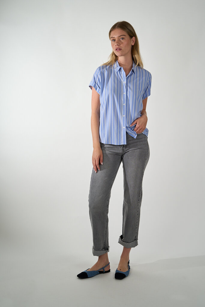 Samsoe & Samsoe SAMSOE SAMSOE MAJAN SHIRT SS BLUE ST