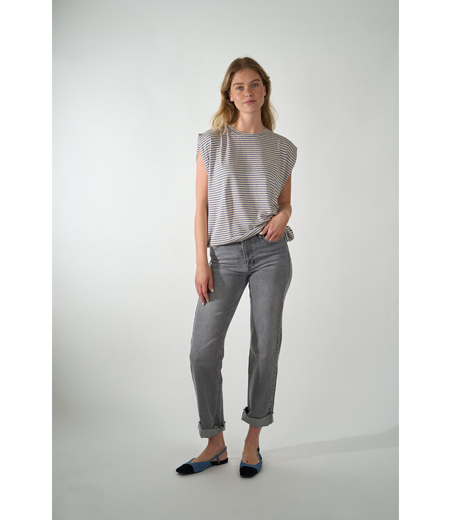 BY BAR DIEDE SMALL STRIPE TOP BLUE