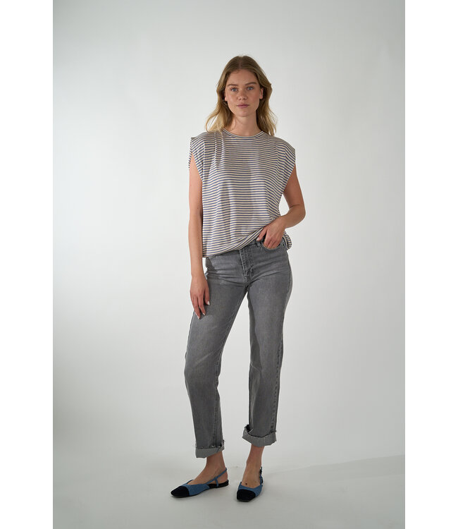 BY BAR DIEDE SMALL STRIPE TOP BLUE