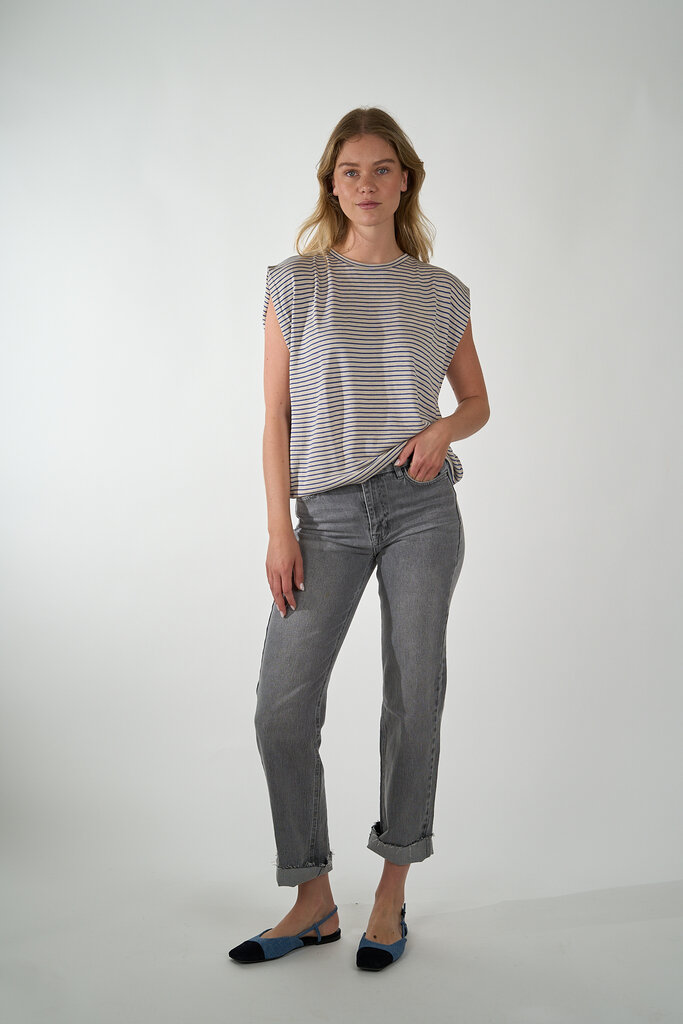 By Bar BY BAR DIEDE SMALL STRIPE TOP BLUE