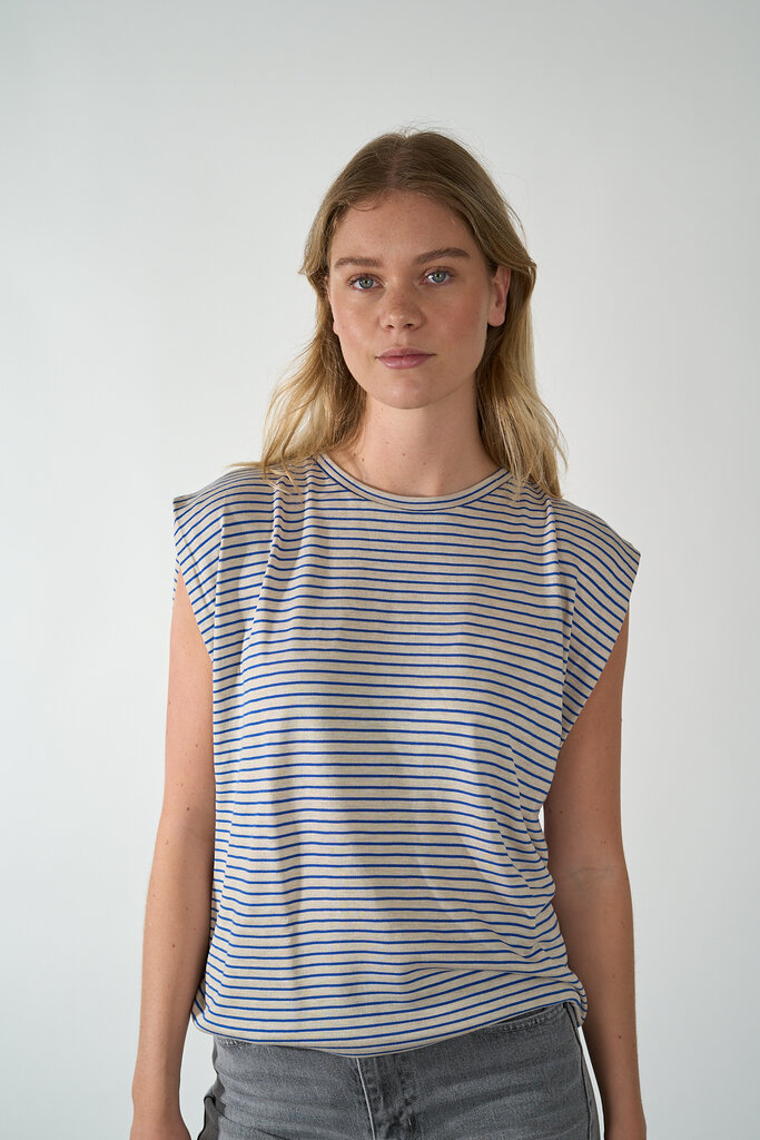 By Bar BY BAR DIEDE SMALL STRIPE TOP BLUE