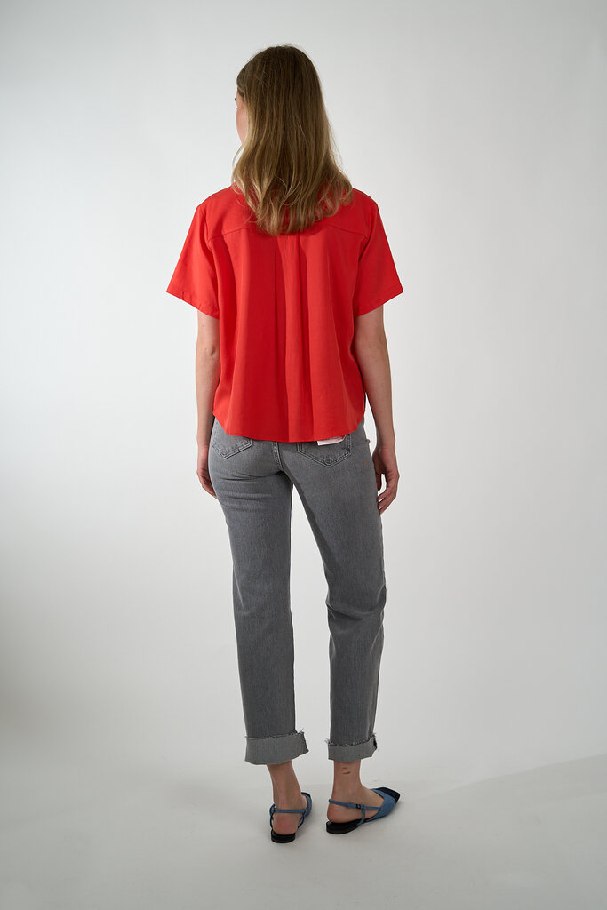 Samsoe & Samsoe SAMSOE SAMSOE MINA SS SHIRT FLAME SCARLET