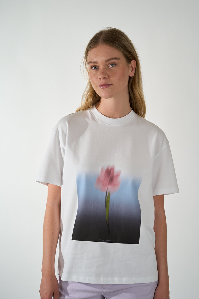 Samsoe & Samsoe SAMSOE SAMSOE T-SHIRT MET TULP OPDRUK