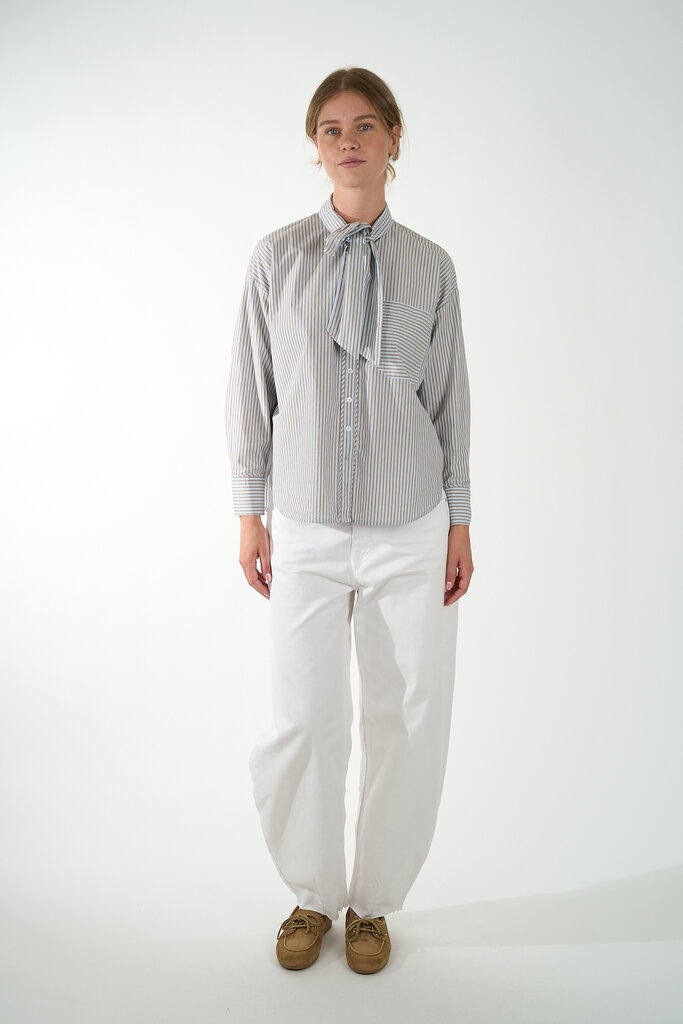 JC Sophie JCSOPHIE JODY BLOUSE BLUE/BROWN STRIPES