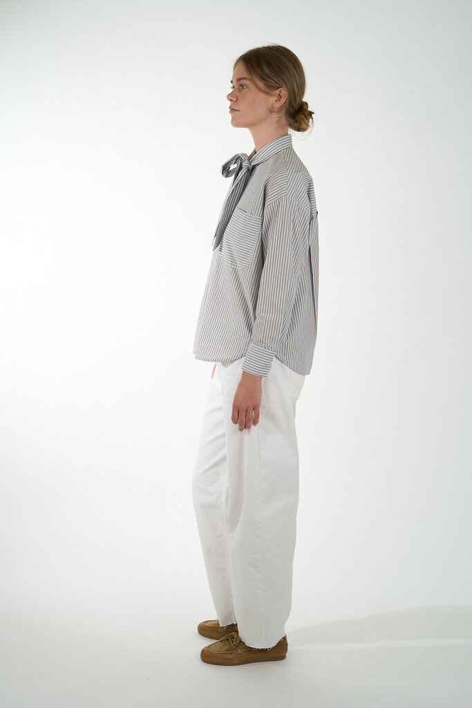 JC Sophie JCSOPHIE JODY BLOUSE BLUE/BROWN STRIPES