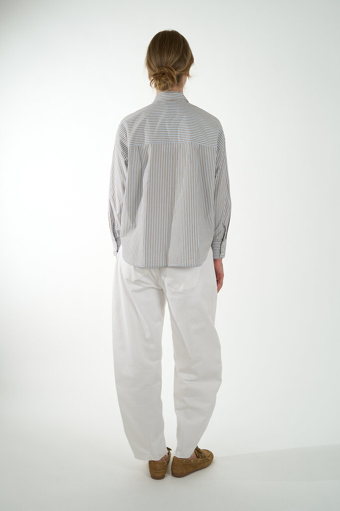 JC Sophie JCSOPHIE JODY BLOUSE BLUE/BROWN STRIPES