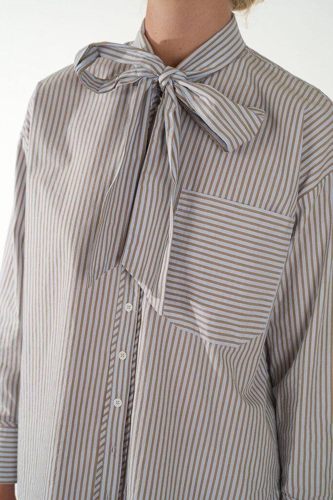 JC Sophie JCSOPHIE JODY BLOUSE BLUE/BROWN STRIPES