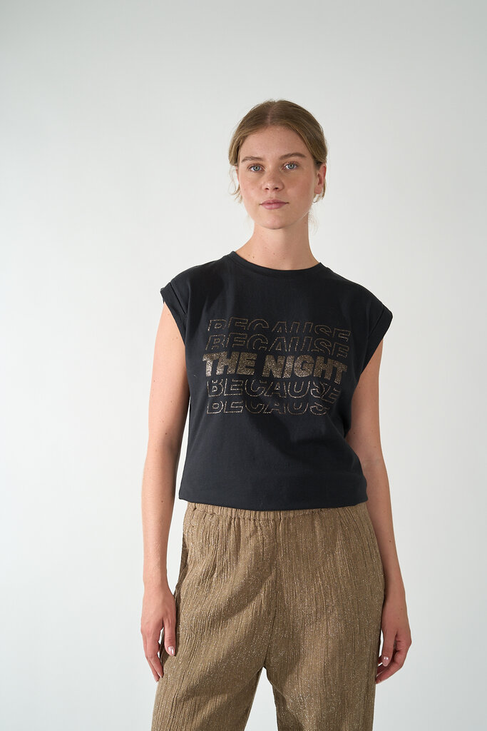 By Bar BY BAR SARAH THELMA NIGHTS TOP JET BLACK