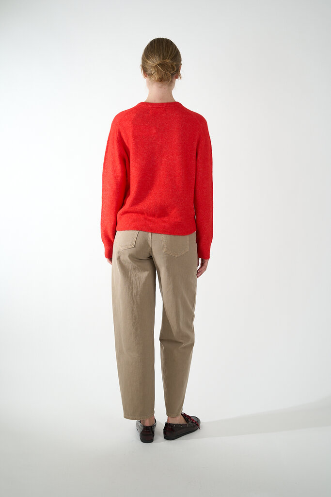 Samsoe & Samsoe SAMSOE SAMSOE NOR SHORT CARDIGAN FLAME SCARLET