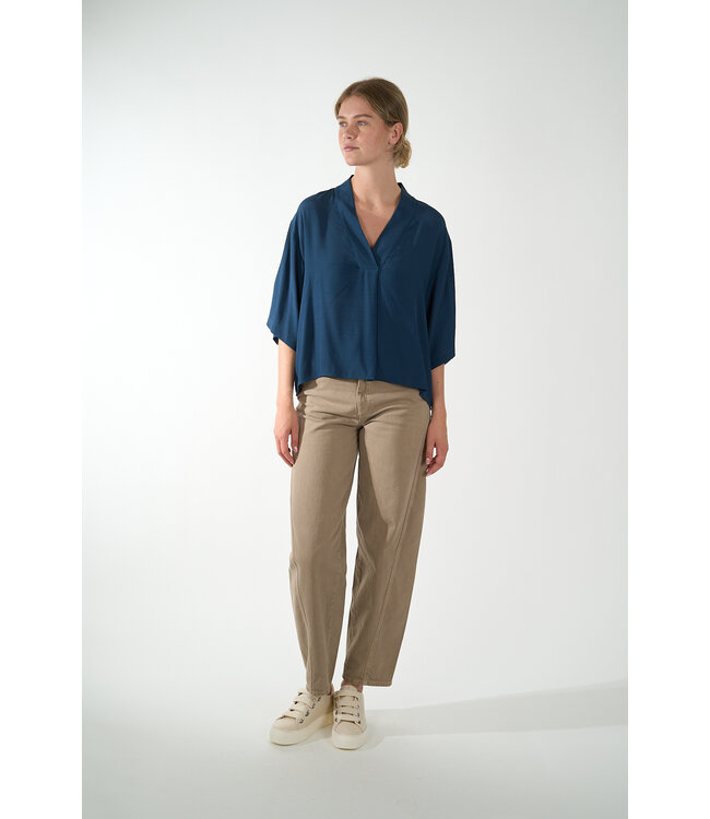 BY BAR OWEN VISCOSE BLOUSE WINTER BLUE