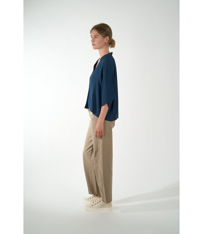 BY BAR OWEN VISCOSE BLOUSE WINTER BLUE