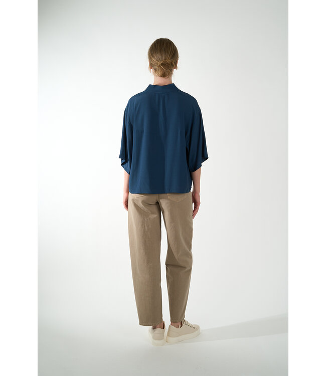 BY BAR OWEN VISCOSE BLOUSE WINTER BLUE