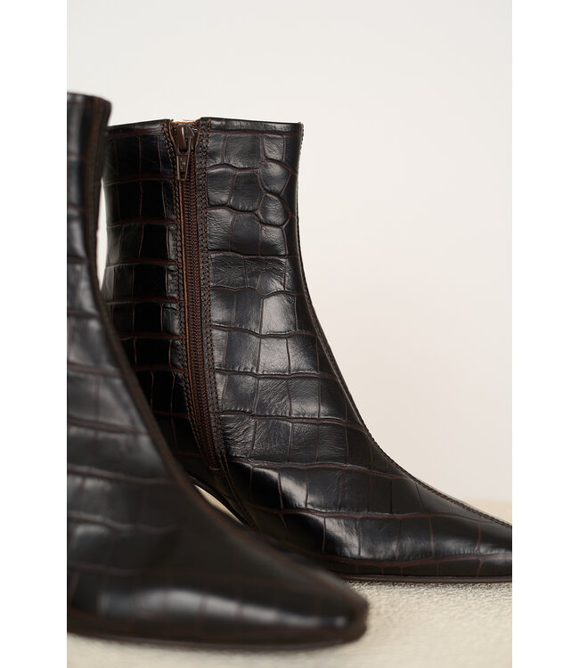 COPENHAGEN CPH296 CROCO LEATHER BROWN