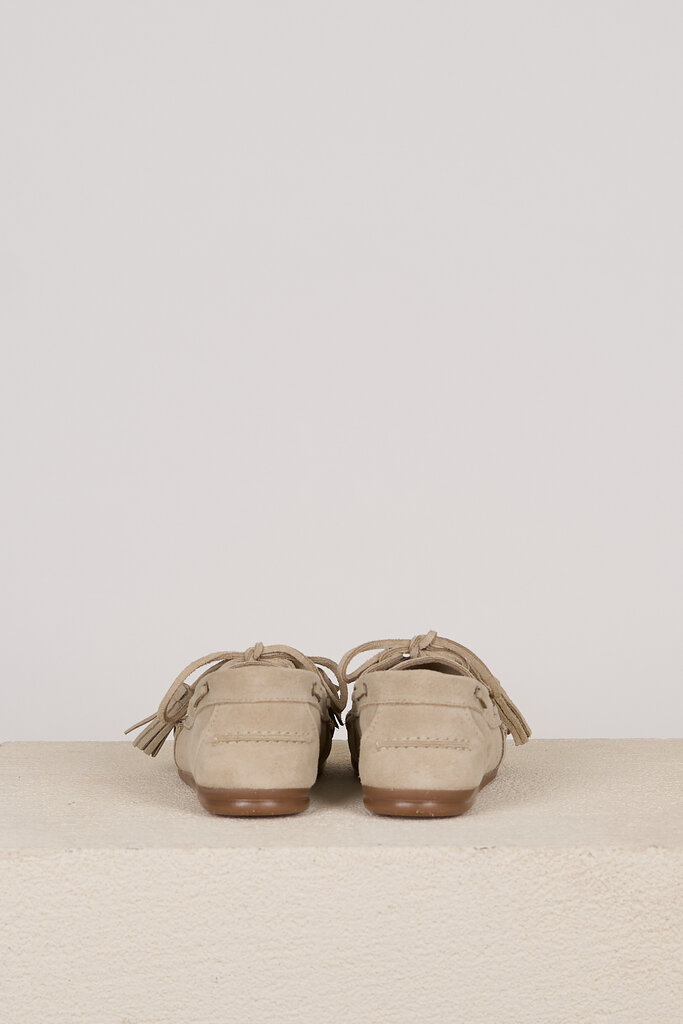 Posa POSA BOAT LOAFER FRINGE TAUPE