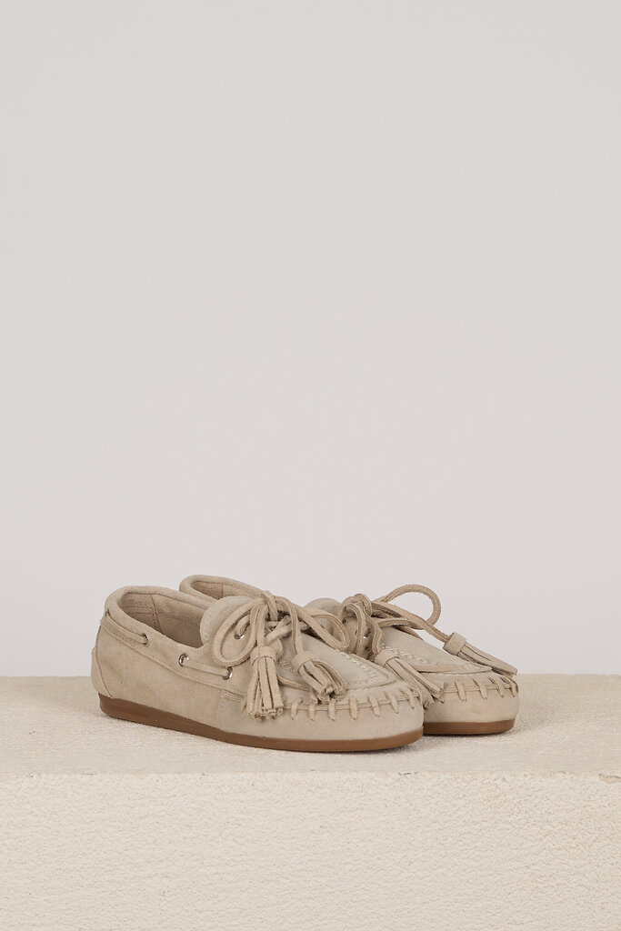 Posa POSA BOAT LOAFER FRINGE TAUPE