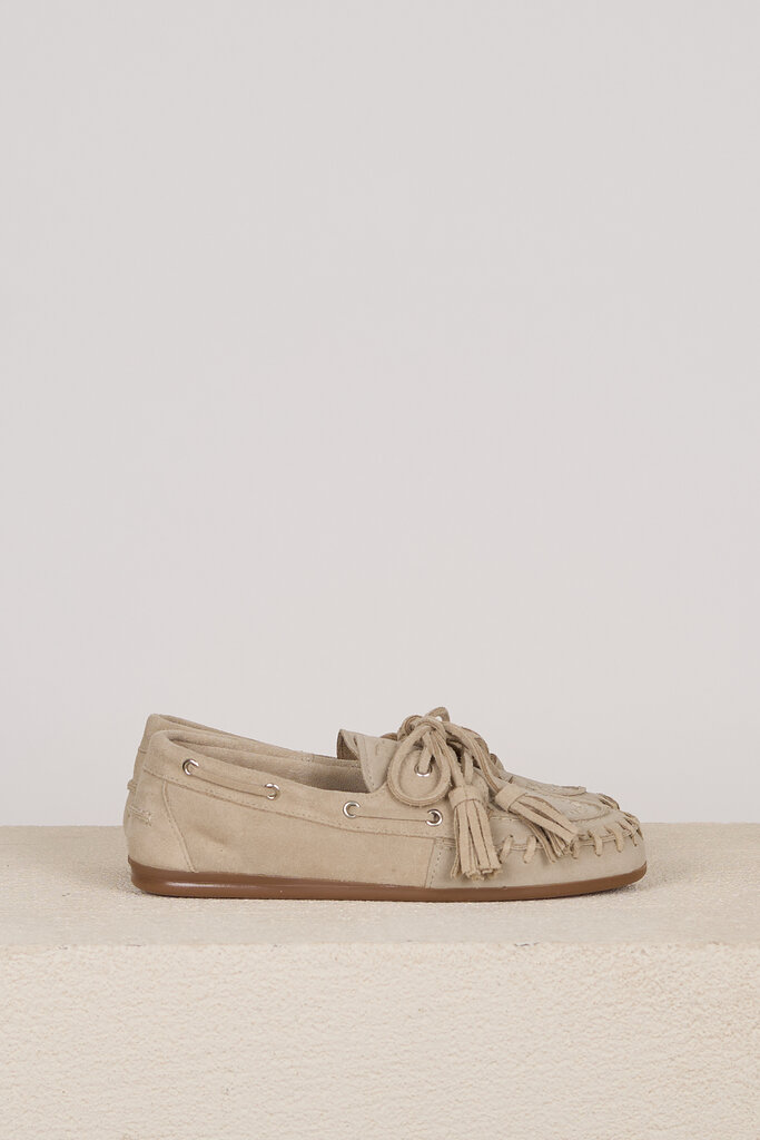 Posa POSA BOAT LOAFER FRINGE TAUPE