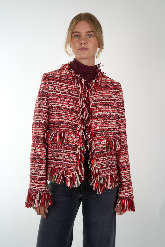 ESSENTIEL ANTWERP ESSENTIEL ANTWERP ISKRA FRINGED JACKET COMBO1 SANTA CLAUS I1SA