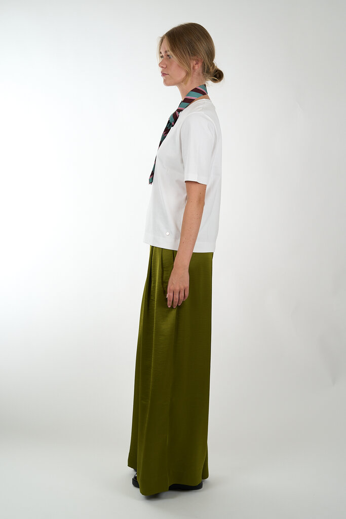 ESSENTIEL ANTWERP ESSENTIEL ANTWERP IXIE WIDE LEG PANTS BRAT OLIVE B026